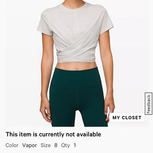 Lululemon Time To Restore SS Wrap Around Top